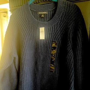 New with tags banana republic sweater, navy blue cotton wool nylon blend heavy